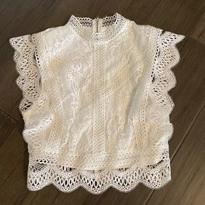 Cropped lace top